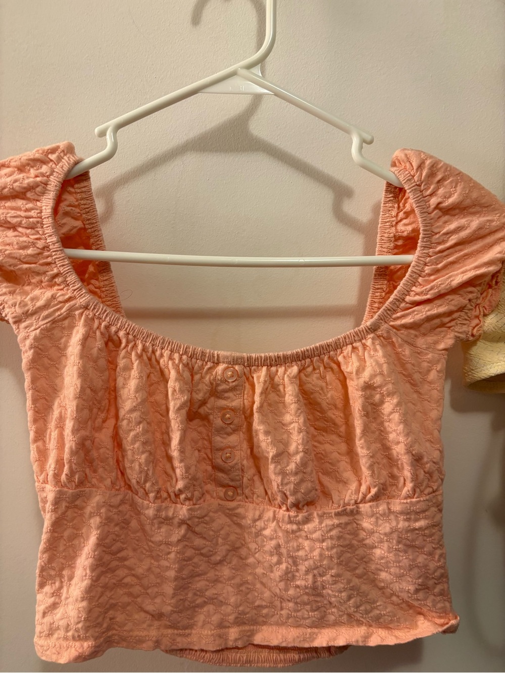 Billabong Peach Textured Crop Top